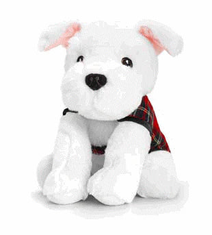 Scottish Westie with Tartan Jacket Cuddly Toy