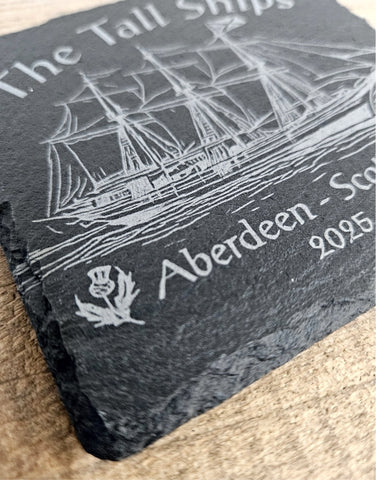 Tall Ships Aberdeen Slate Coaster