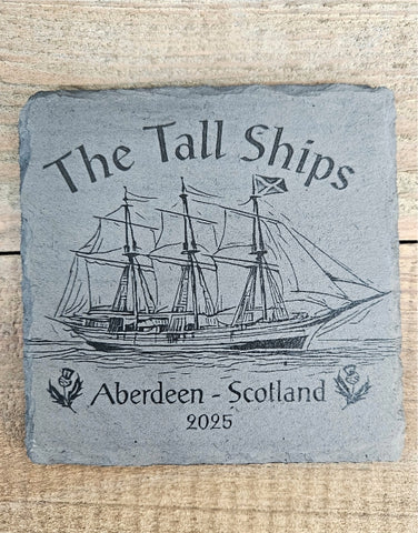 Tall Ships Aberdeen Slate Coaster