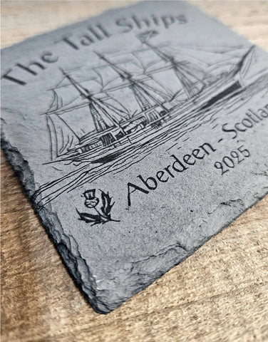 Tall Ships Aberdeen Slate Coaster