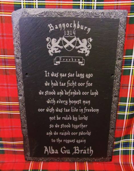 Scottish Poem Slate