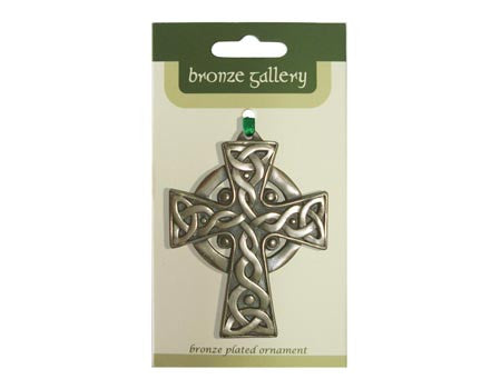 Bronze Plated High Cross Hanging Ornament