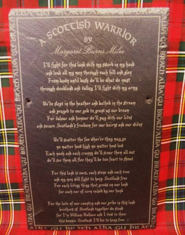 Scottish Poem Slate by Margaret Burns Miles