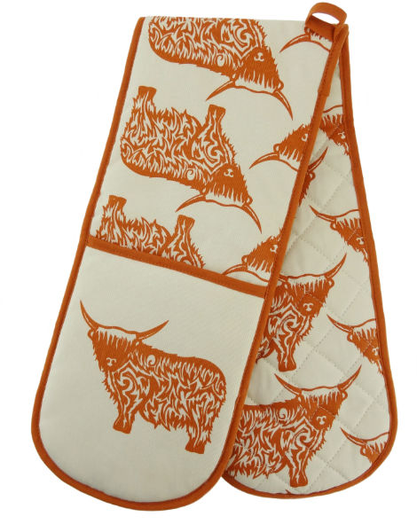 Highland Cow Double Oven Glove